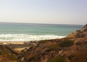 The view from the top of the cliff at San Clemente SB