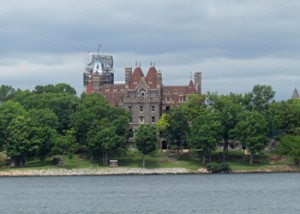 Boldt Castle from Alexandria Bay,   looking across