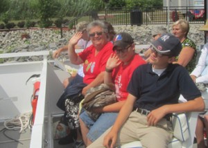 Carol, David and Ethan getting ready for our exciting ride on the Erie Canal!