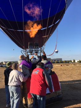 Adding heat to the balloon to get lift